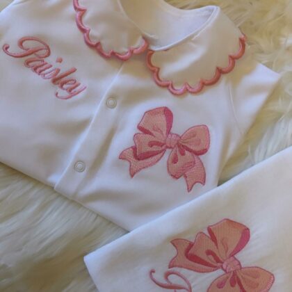 Personalised Embroidered Babygrows