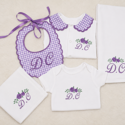 Embroidered Rose Set