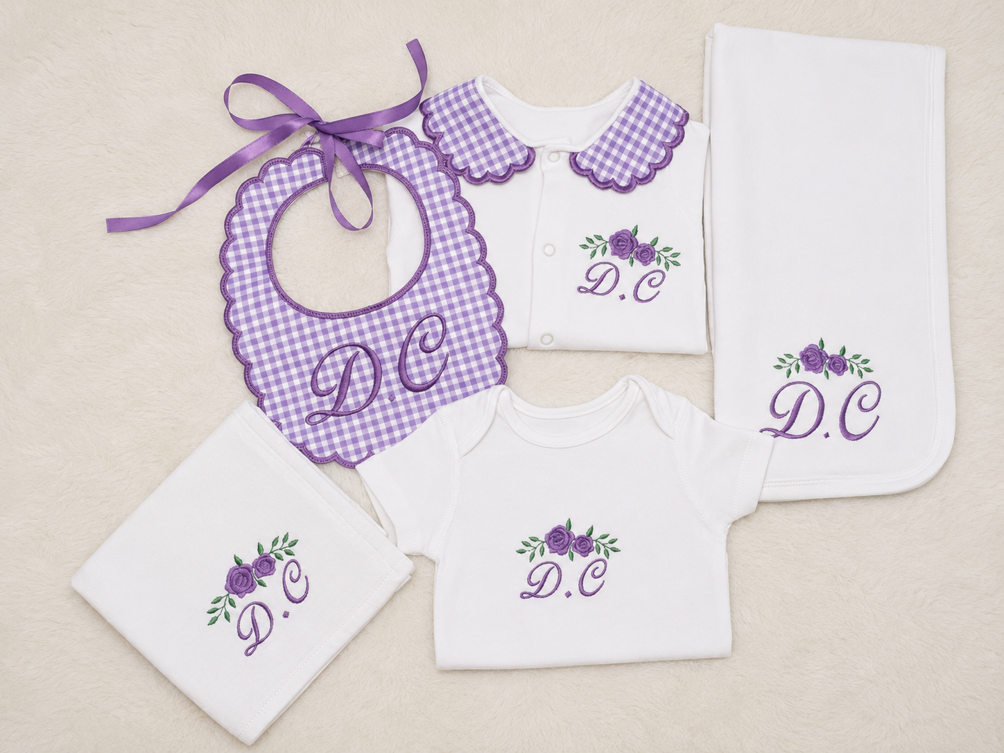 Embroidered Rose Set