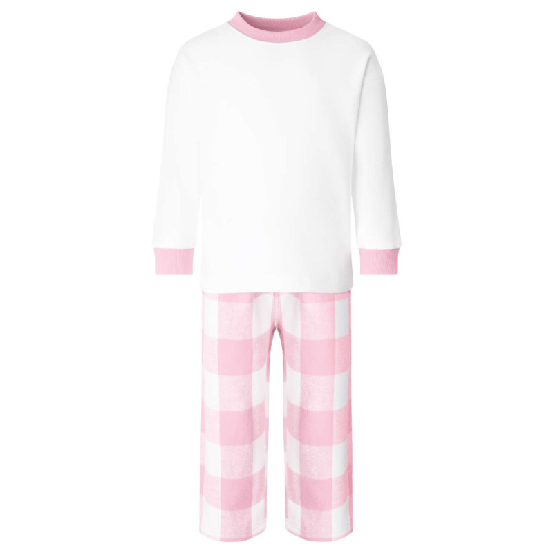 Long sleeved personalised checked children pyjamas - Image 4