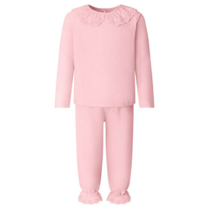 Long sleeved personalised frilled children pyjamas