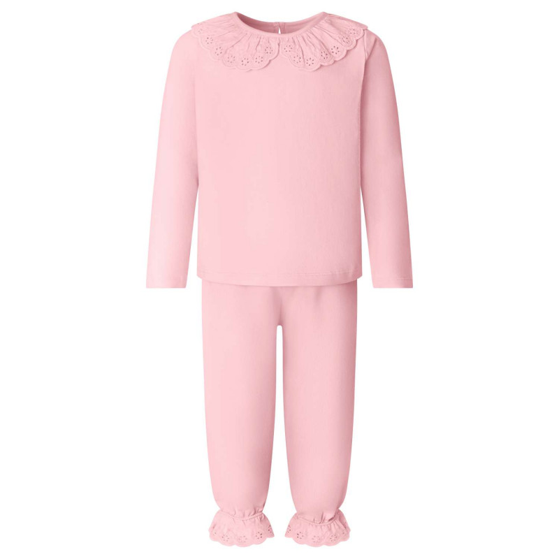 Long sleeved personalised frilled children pyjamas