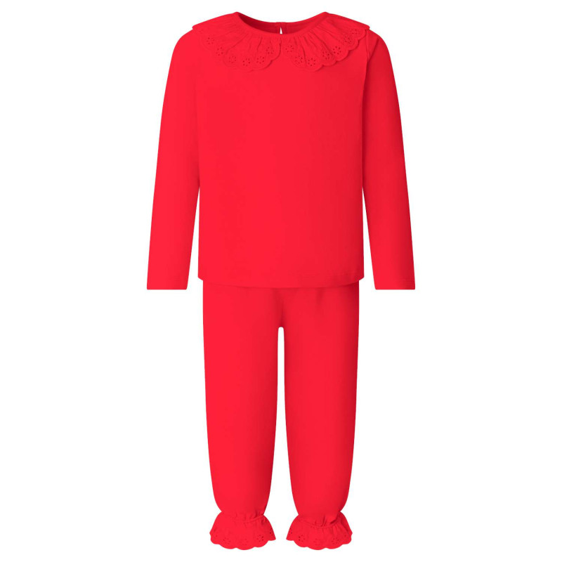 Long sleeved personalised frilled children pyjamas - Image 3